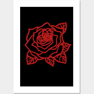 Passionate Petals - Red Rose Blossom Posters and Art